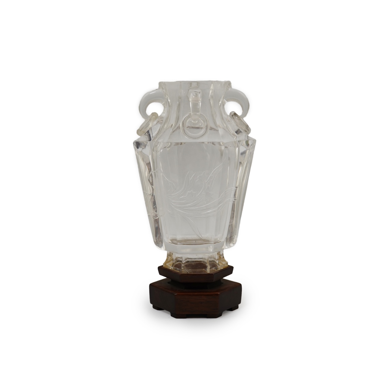 A Chinese rock crystal vase, early 20th century